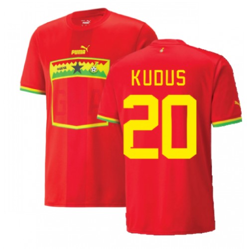 Ghana Mohammed Kudus #20 Koszulka Wyjazdowych MŚ 2022 Krótki Rękaw